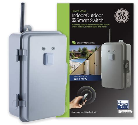 ge z-wave plus 40-amp indoor/outdoor metal box smart switch|Enbrighten Z.